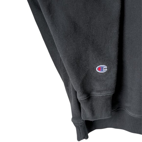 Champion Sweater Women's Black Long Sleeve Crew Neck Pullover Size Medium - Picture 3 of 4